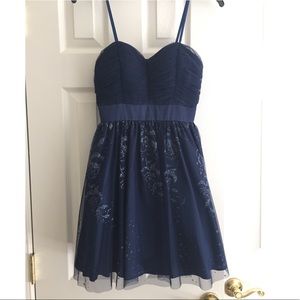 Hailey Logan Navy Blue Formal Dress